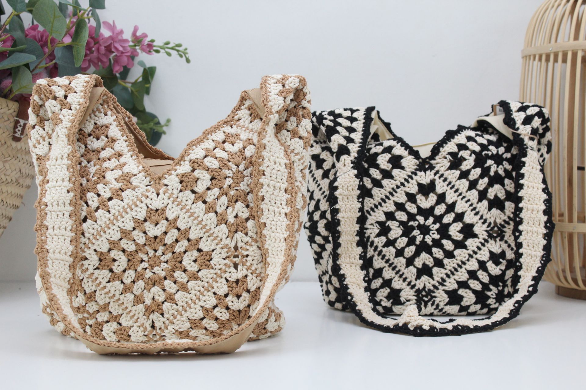 Bolso-Bandolera crochet combinado,ref3603 - Imagen 1