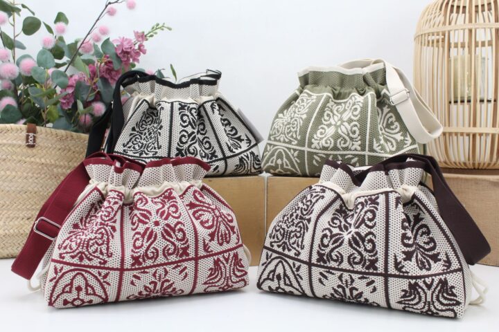 Bandolera combianda en suave tejido de lona caladita,ref53522