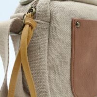 Bandolera en suave tejido de lona con detalles en poli piel,ref29013 - Thumbnail Image 7