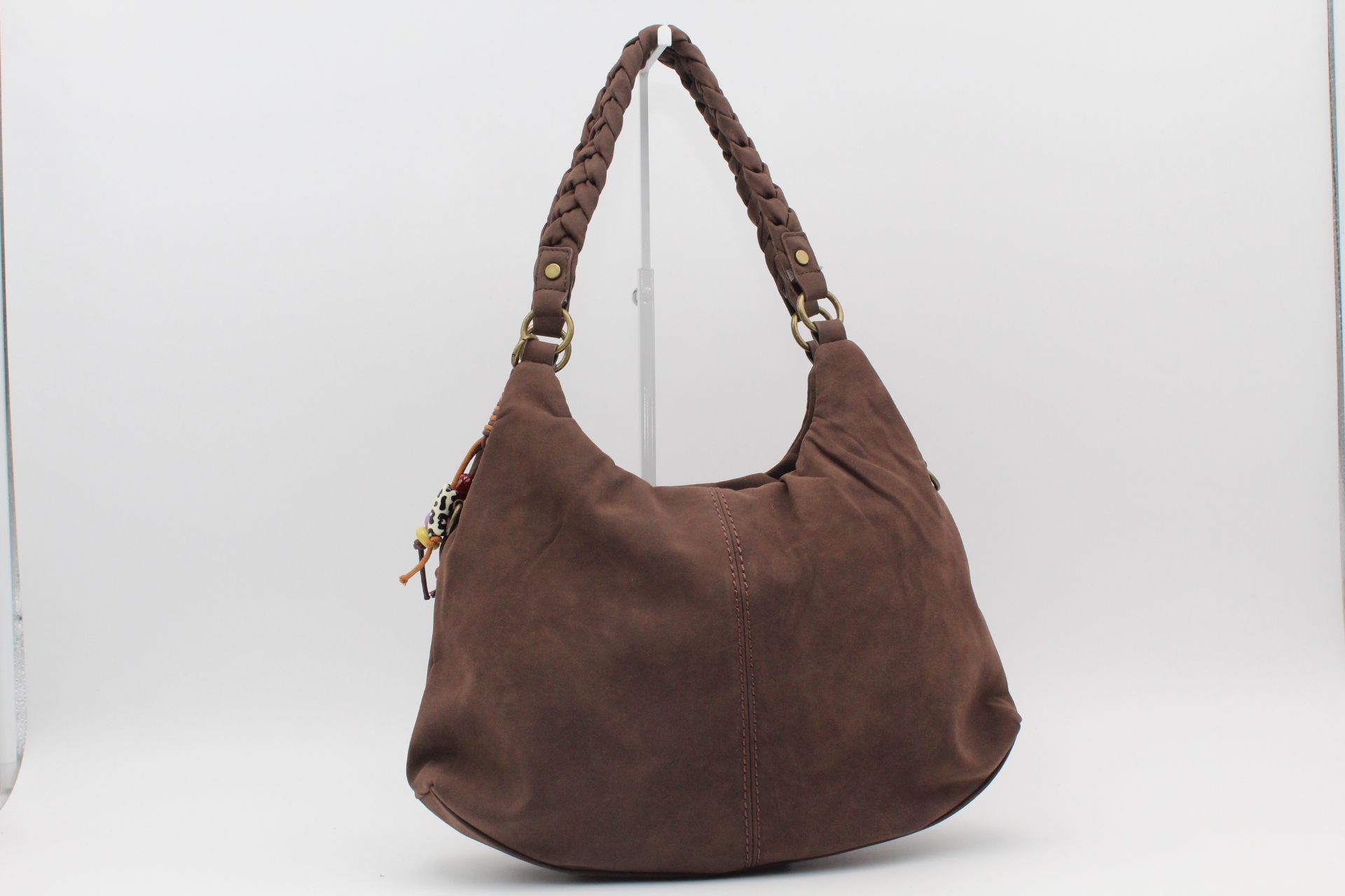 Bolso-Bandolera en suave poli piel con asa trenzada,ref28986 - Imagen 2
