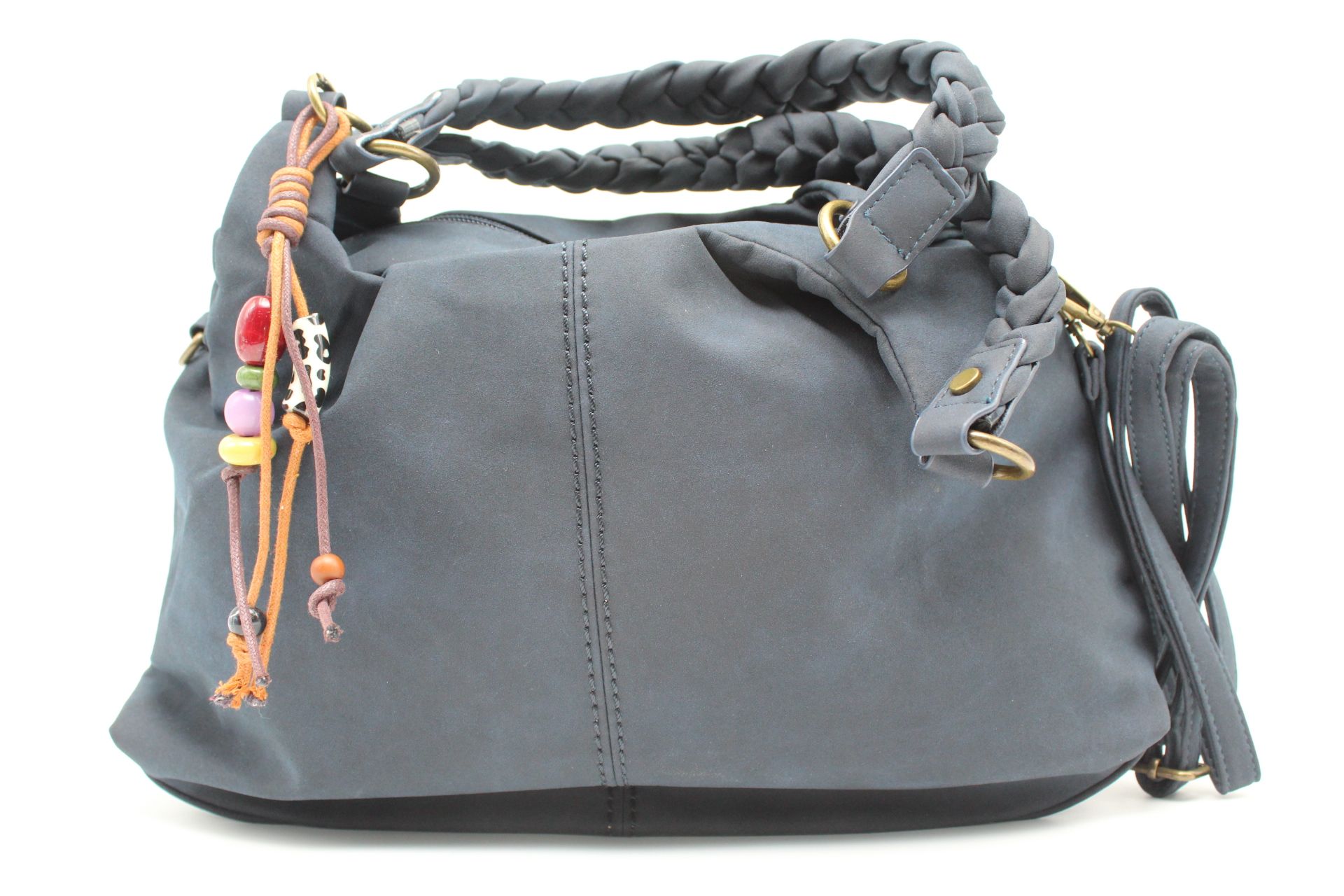 Bolso-Bandolera en suave poli piel con asa trenzada,ref28986 - Imagen 3