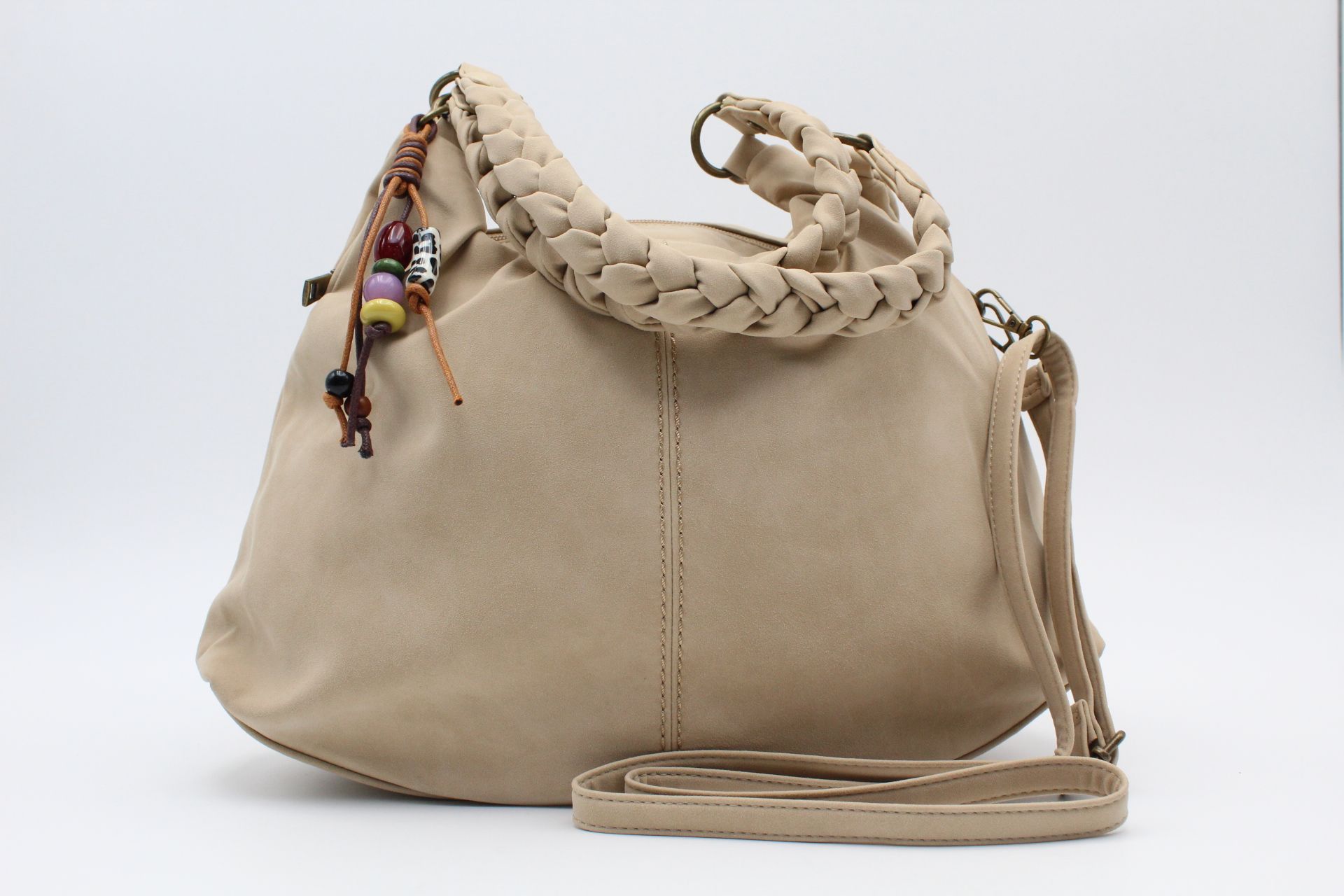 Bolso-Bandolera en suave poli piel con asa trenzada,ref28986 - Imagen 5