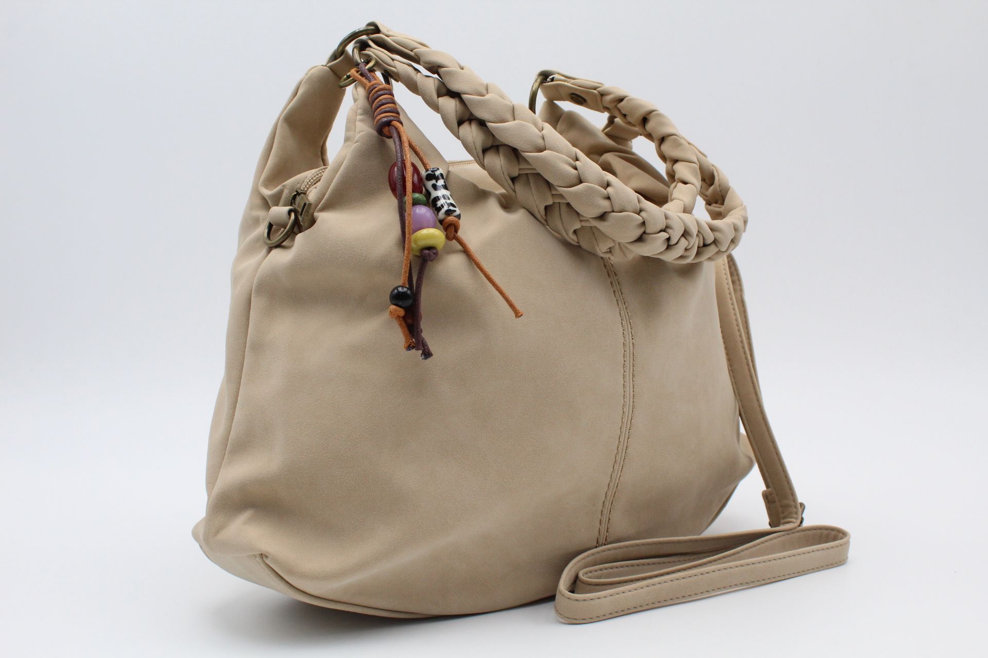 Bolso-Bandolera en suave poli piel con asa trenzada,ref28986 - Imagen 6