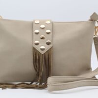 Bolso-Bandolera en suave poli piel con flecos y detalle de tachas,ref28971 - Thumbnail Image 3