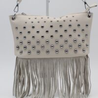 Bandolera en suave poli piel con tachuelas y flecos,ref28939 - Thumbnail Image 4