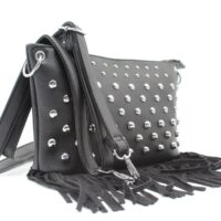 Bandolera en suave poli piel con tachuelas y flecos,ref28939 - Thumbnail Image 6
