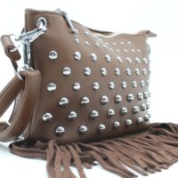 Bandolera en suave poli piel con tachuelas y flecos,ref28939 - Thumbnail Image 8