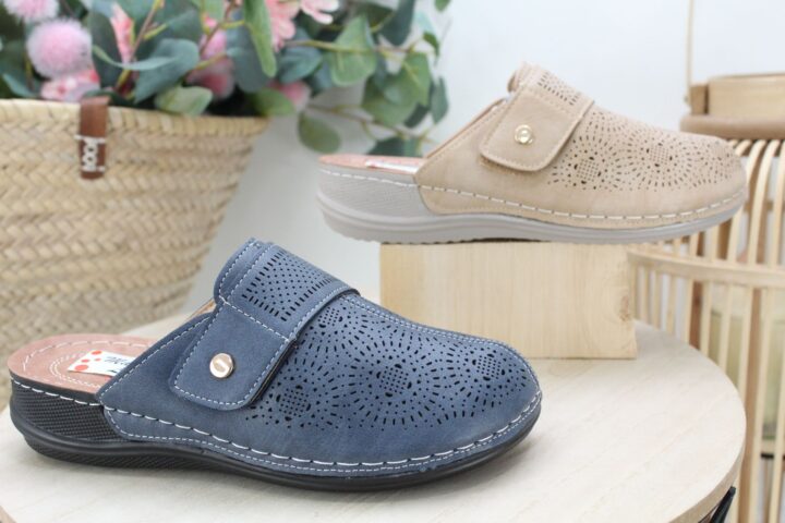 Zueco comodo con punta cerrada y velcro,ref6051