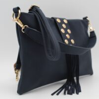 Bolso-Bandolera en suave poli piel con flecos y detalle de tachas,ref28971 - Thumbnail Image 4