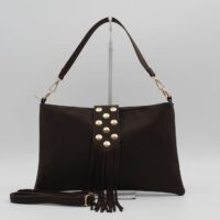 Bolso-Bandolera en suave poli piel con flecos y detalle de tachas,ref28971 - Thumbnail Image 5