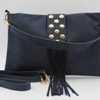 Bolso-Bandolera en suave poli piel con flecos y detalle de tachas,ref28971 - Thumbnail Image 8
