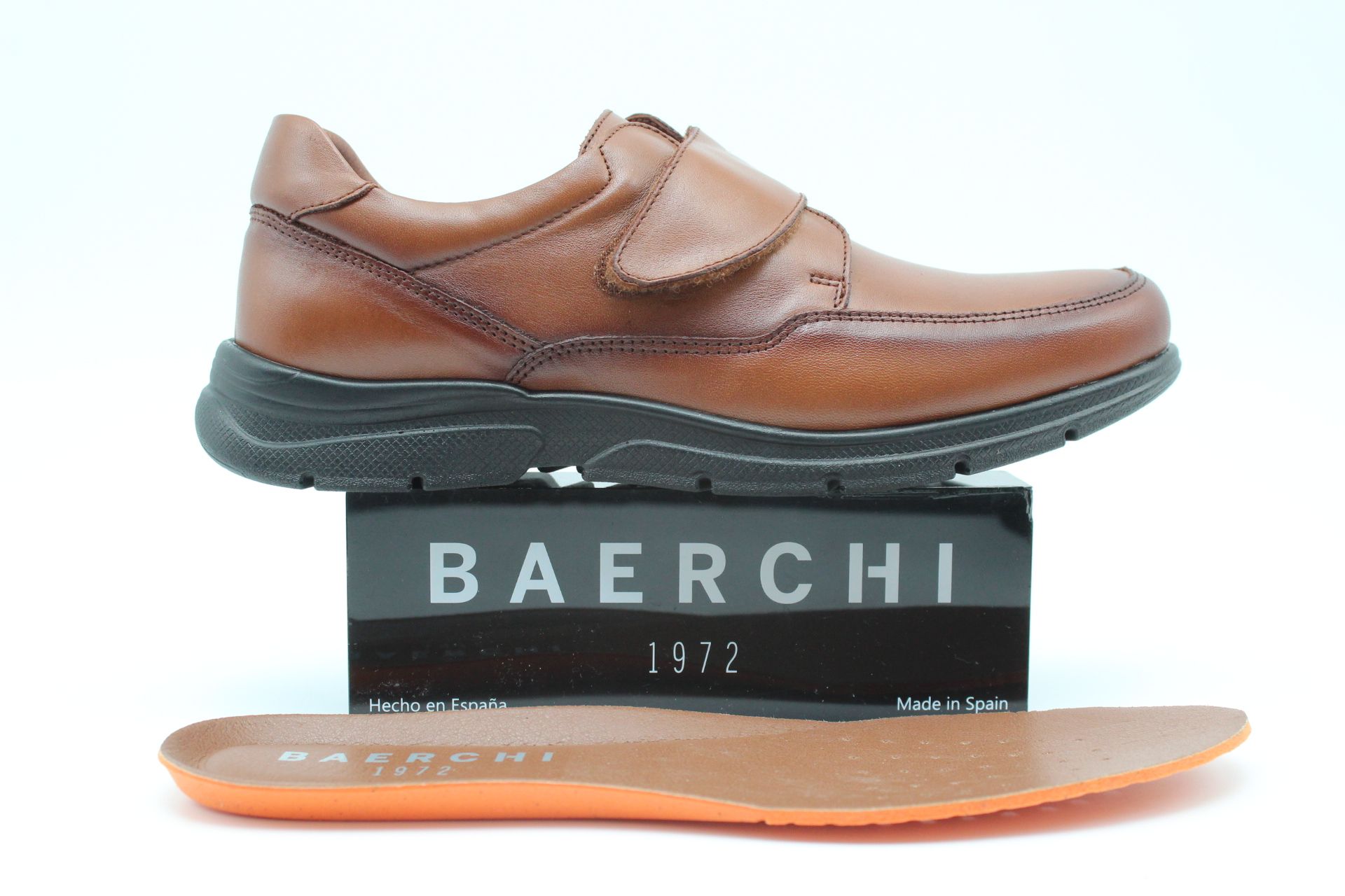 Zapato Baerchi ancho especial,todo en piel y cierre velcro,ref1252 - Imagen 2