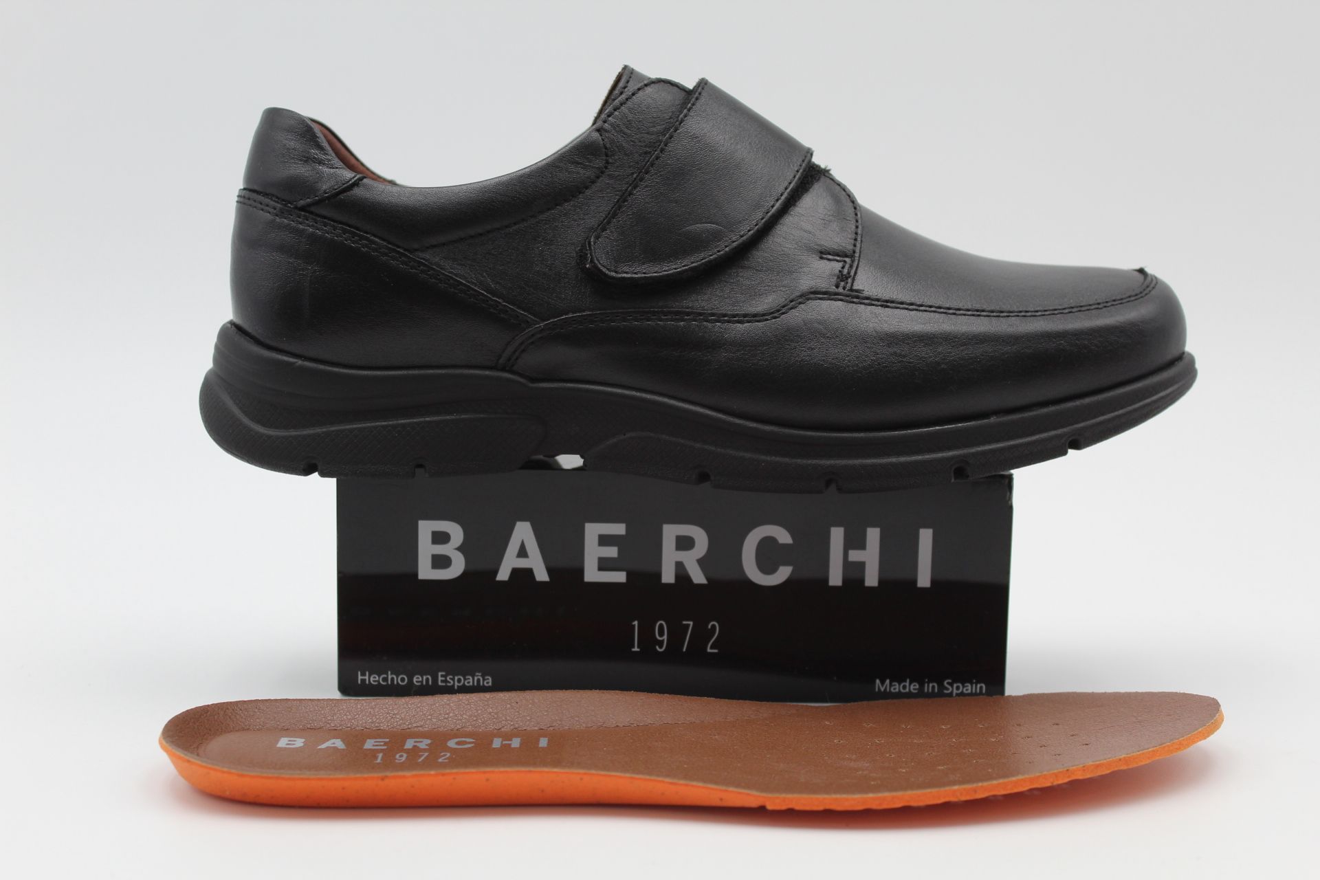 Zapato Baerchi ancho especial,todo en piel y cierre velcro,ref1252 - Imagen 3