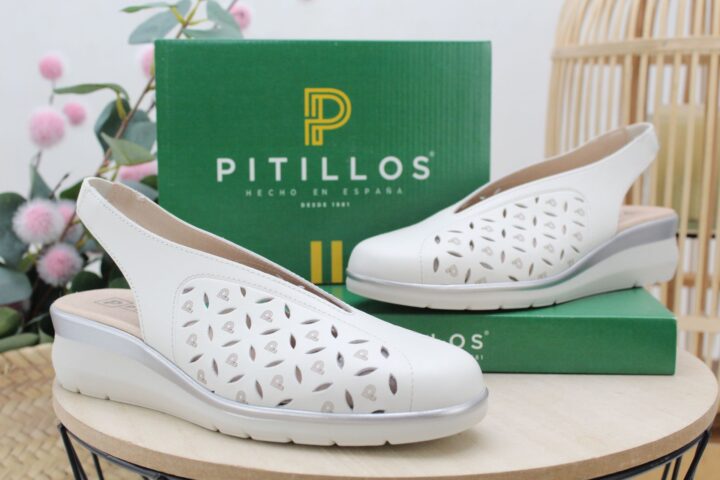 Salon pitillos todo piel con cuña cómoda y ligera,ref11071