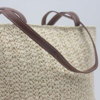 Bolso en tejido rafia con asas en poli piel,ref0025 - Thumbnail Image 4