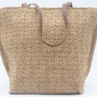 Bolso en tejido rafia con asas en poli piel,ref0025 - Thumbnail Image 5