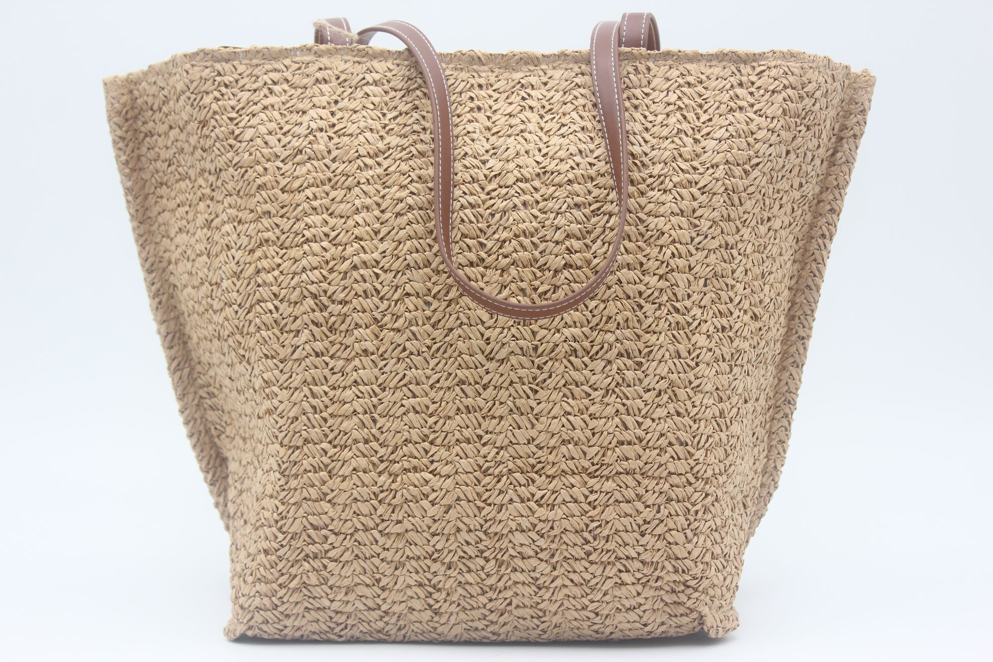 Bolso en tejido rafia con asas en poli piel,ref0025 - Imagen 5