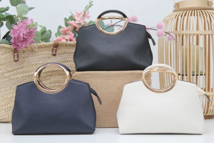 Bolso-Bandolera en suave poli piel con asa metalizada,ref73807