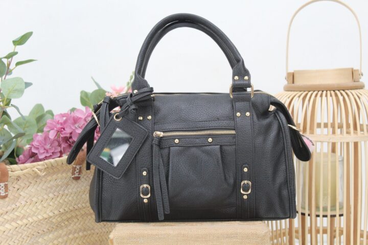 Bolso en suave poli piel con cremalleras,top ventas,ref73817