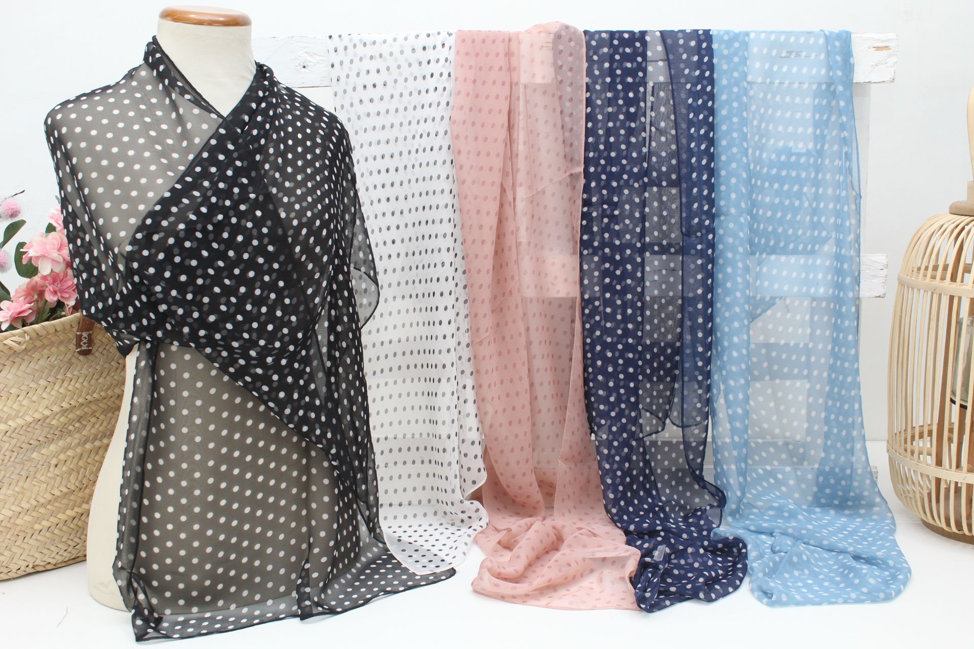 Pashmina estampada de lunares,ref570 - Imagen 1